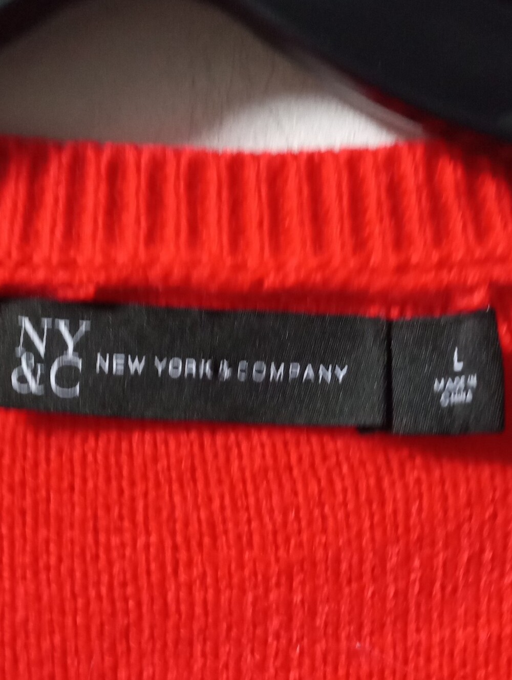 New York & Company Red Embellished Zip-Front Cardigan - Picture 3 of 5